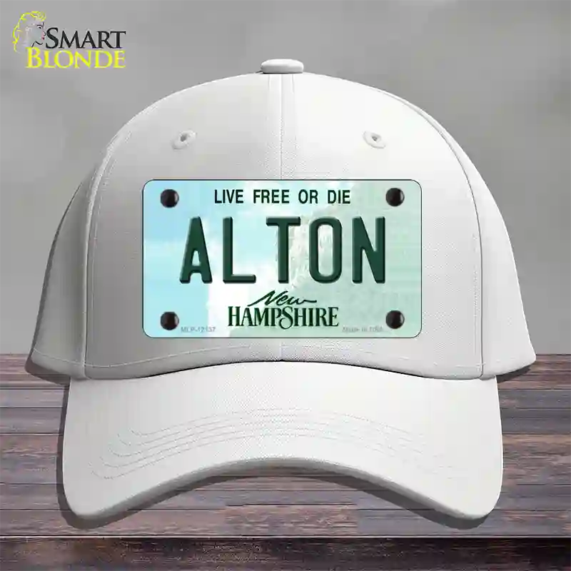 Alton New Hampshire Novelty License Plate Hat Cotton / White