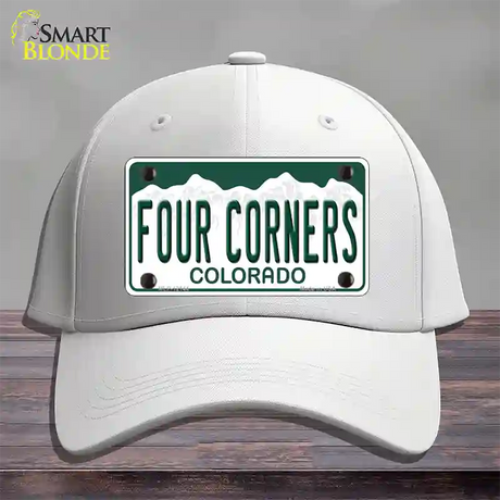 Four Corners Colorado Novelty License Plate Hat Cotton / White