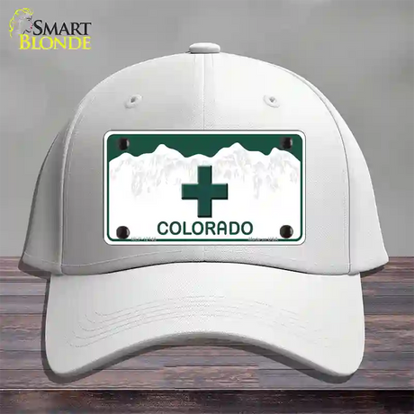 Marajuana Cross Colorado Novelty License Plate Hat Cotton / White