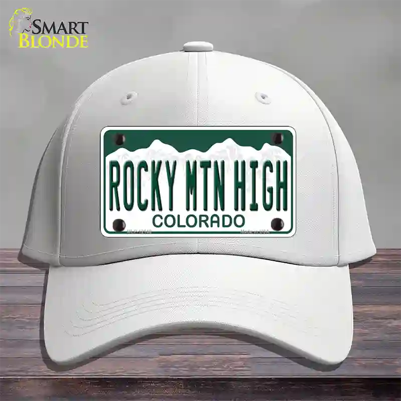 Rocky Mountain High Colorado Novelty License Plate Hat Cotton / White