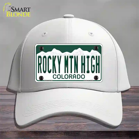 Rocky Mountain High Colorado Novelty License Plate Hat Cotton / White