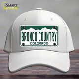 Bronco Country Colorado Novelty License Plate Hat Cotton / White