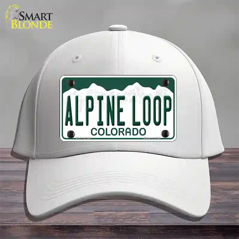 Alpine Loop Colorado Novelty License Plate Hat Cotton / White