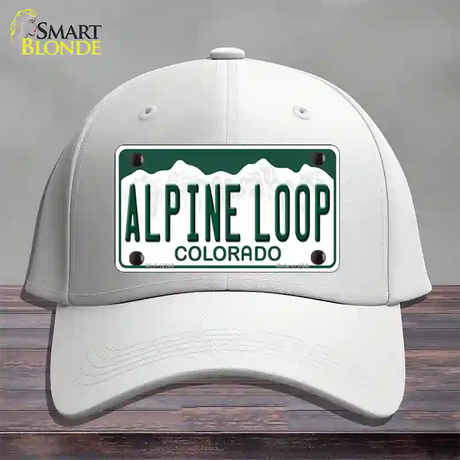 Alpine Loop Colorado Novelty License Plate Hat Cotton / White