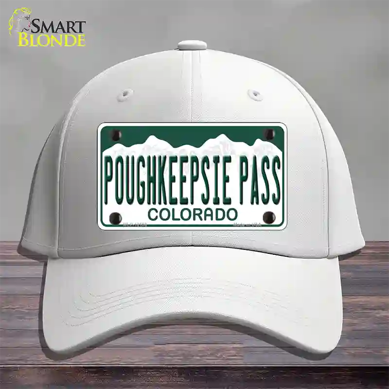 Poughkeepsie Pass Colorado Novelty License Plate Hat Cotton / White