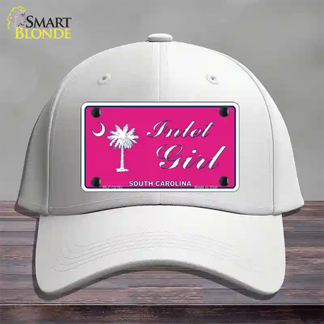 Inlet Girl SC Pink Novelty License Plate Hat Cotton / White