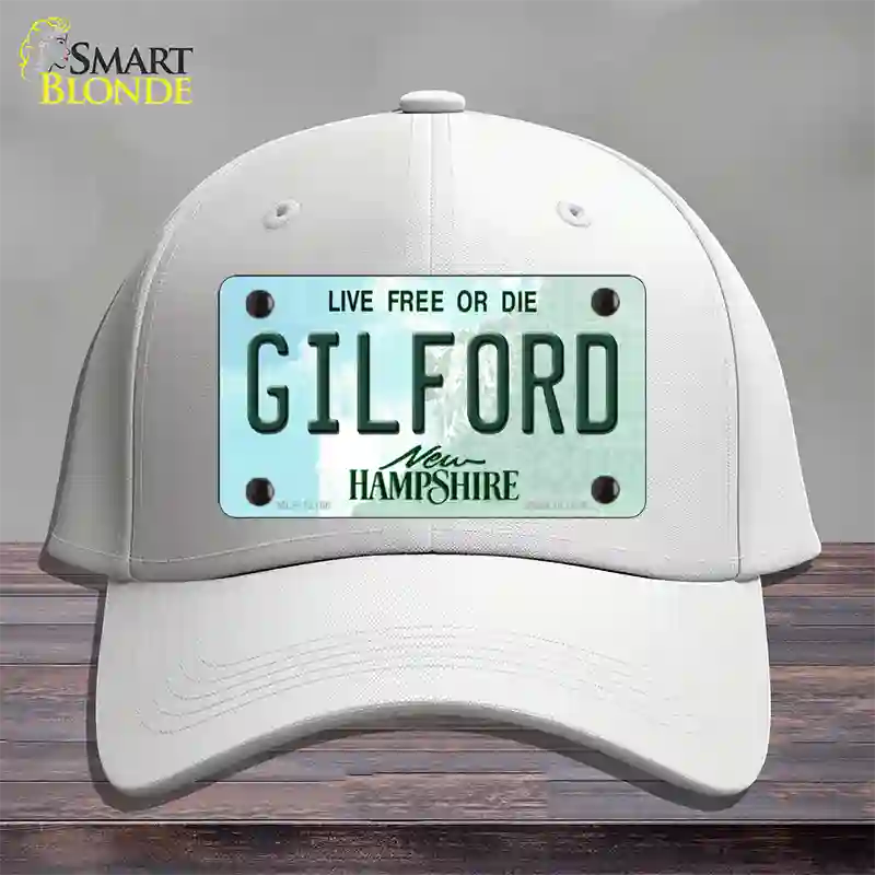 Gilford New Hampshire Novelty License Plate Hat Cotton / White