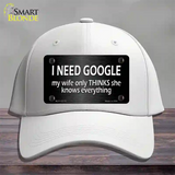 I Need Google Novelty License Plate Hat Cotton / White