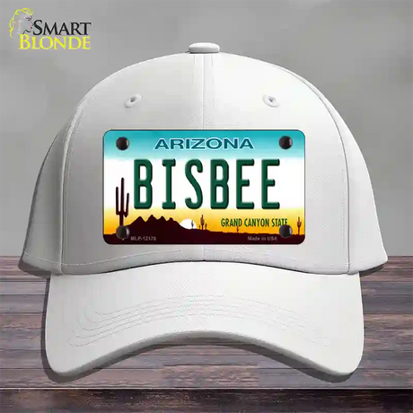 Bisbee Arizona Novelty License Plate Hat Cotton / White