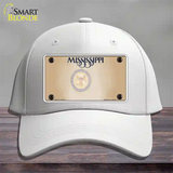 Mississippi Great Seal Blank Novelty License Plate Hat Cotton / White