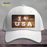 I Love USA Novelty License Plate Hat Cotton / White