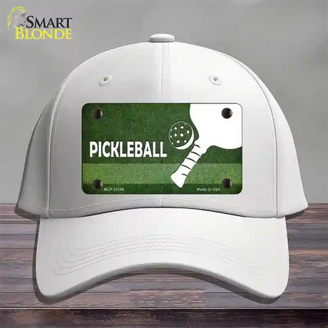 Pickleball Novelty License Plate Hat Cotton / White