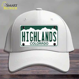 Highlands Colorado Novelty License Plate Hat Cotton / White