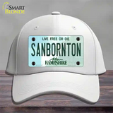 Sanbornton New Hampshire Novelty License Plate Hat Cotton / White