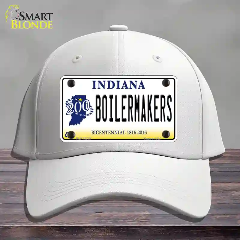 Boilermakers Indiana Novelty License Plate Hat Cotton / White