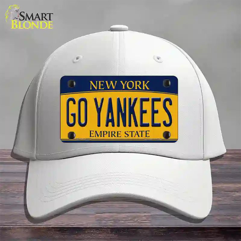 Go Yankees New York Novelty License Plate Hat Cotton / White