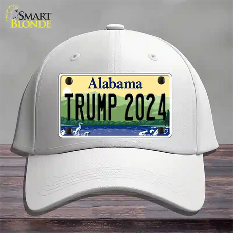 Trump 2024 Alabama Novelty License Plate Hat Cotton / White