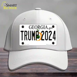 Trump 2024 Georgia Novelty License Plate Hat Cotton / White