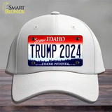 Trump 2024 Idaho Novelty License Plate Hat Cotton / White