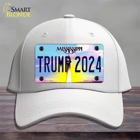 Trump 2024 Mississippi Novelty License Plate Hat Cotton / White