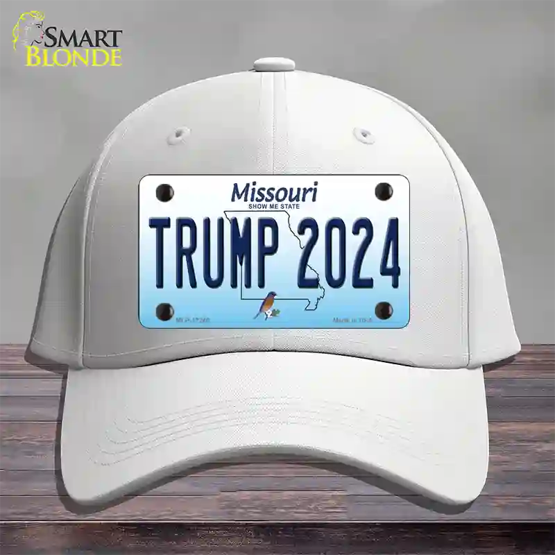 Trump 2024 Missouri Novelty License Plate Hat Cotton / White