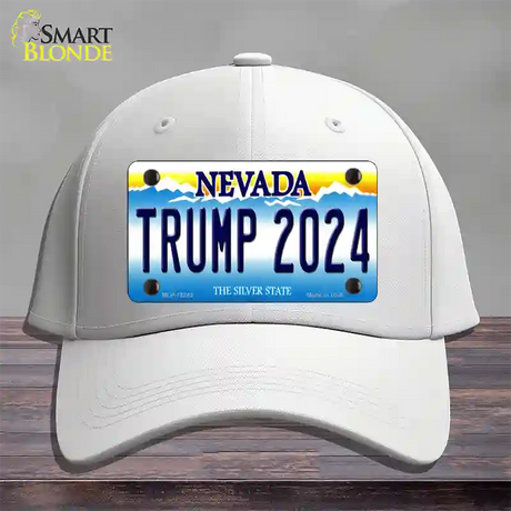 Trump 2024 Nevada Novelty License Plate Hat Cotton / White