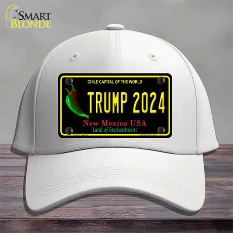 Trump 2024 New Mexico Novelty License Plate Hat Cotton / White