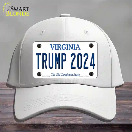 Trump 2024 Virginia Novelty License Plate Hat Cotton / White