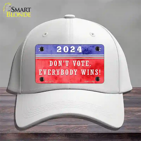 Dont Vote Everyone Wins 2020 Novelty License Plate Hat Cotton / White