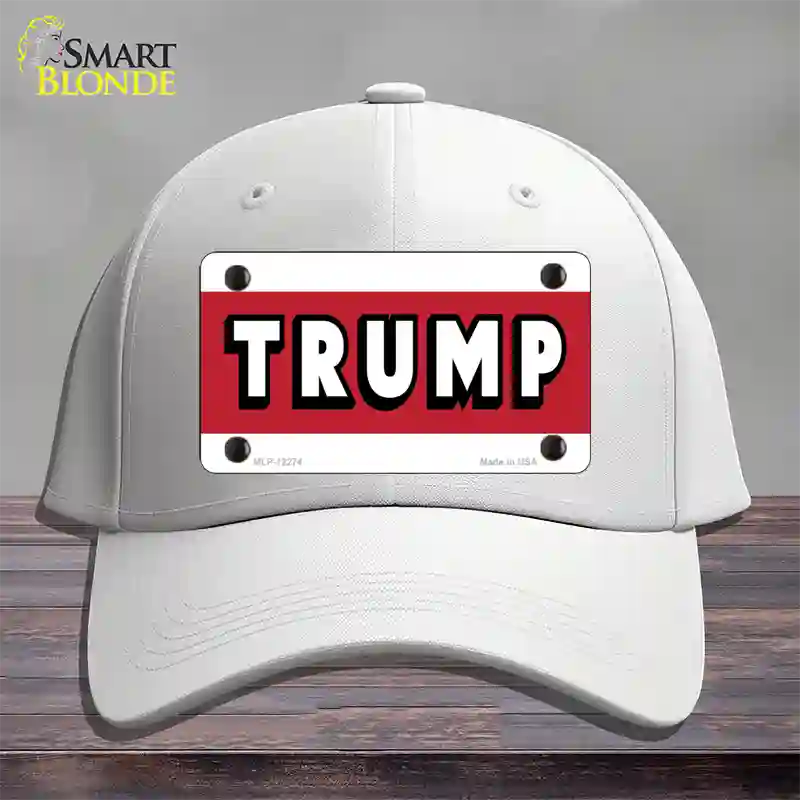 Trump Novelty License Plate Hat Cotton / White