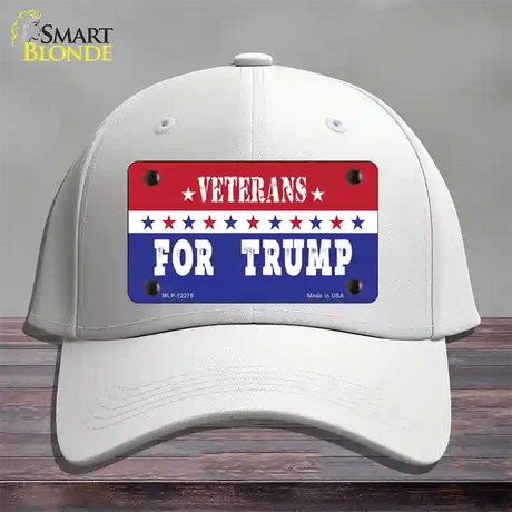 Veterans For Trump Novelty License Plate Hat Cotton / White