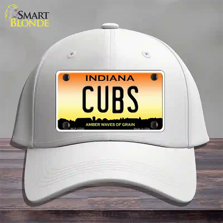 Cubs Indiana Novelty License Plate Hat Cotton / White