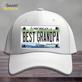 Michigan Best Grandpa Novelty License Plate Hat Cotton / White