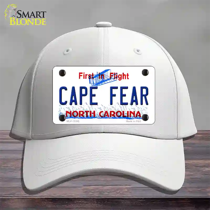 North Carolina Cape Fear Novelty License Plate Hat Cotton / White