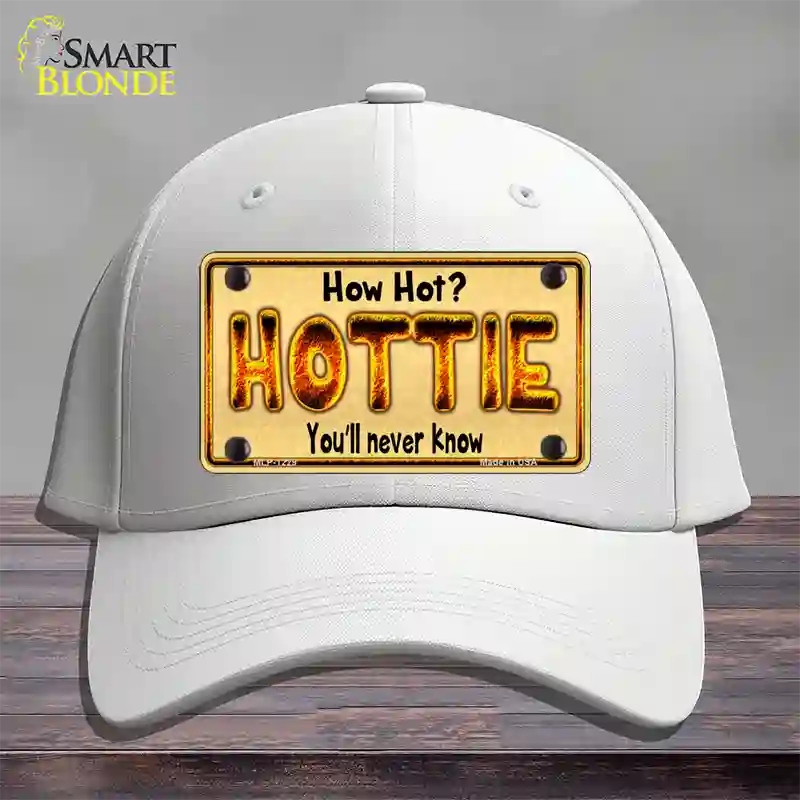 Hottie Know Novelty License Plate Hat Cotton / White