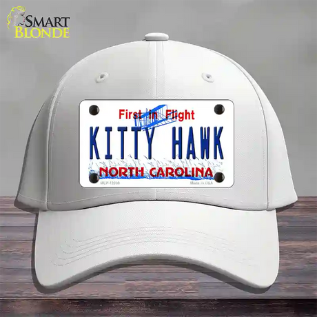 North Carolina Kitty Hawk Novelty License Plate Hat Cotton / White