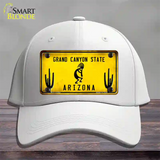 Arizona Kokopelli Yellow Novelty License Plate Hat Cotton / White