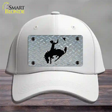 Bucking Bronco Novelty License Plate Hat Cotton / White