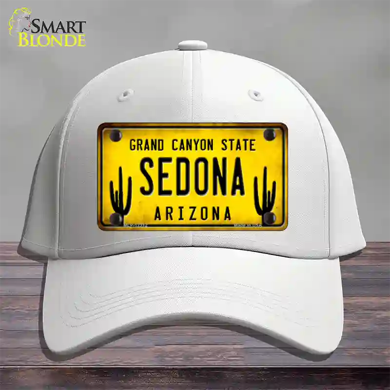 Arizona Sedona Novelty License Plate Hat Cotton / White