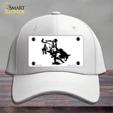 Bull Rider Novelty License Plate Hat Cotton / White