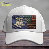 Connecticut/American Flag Novelty License Plate Hat Cotton / White