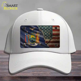 New York/American Flag Novelty License Plate Hat Cotton / White