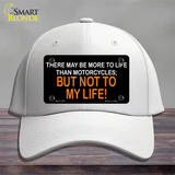 More To Life Than Motorcycles Novelty License Plate Hat Cotton / White