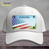 Indiana Bridge Plate American Flag Novelty License Plate Hat Cotton / White