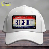 Bigfoot Idaho Novelty License Plate Hat Cotton / White