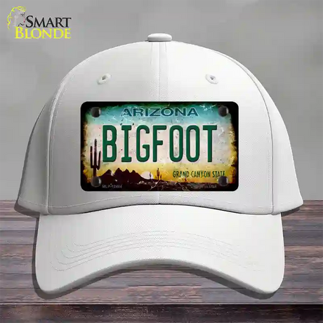 Bigfoot Arizona Novelty License Plate Hat Cotton / White