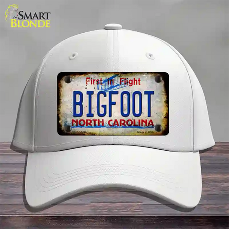 Bigfoot North Carolina Novelty License Plate Hat Tag Cotton / White