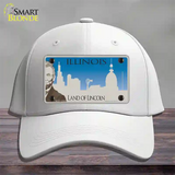 Illinois Blank Novelty License Plate Hat Cotton / White