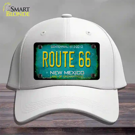 Route 66 New Mexico Rusty Novelty License Plate Hat Cotton / White