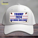 Trump 2024 No More Bullshit Novelty License Plate Hat Cotton / White